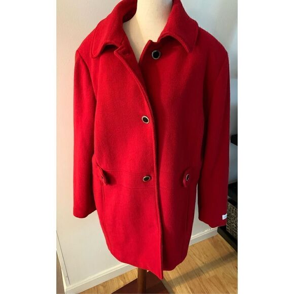 Calvin Klein red coat jacket size 1X - Picture 1 of 6